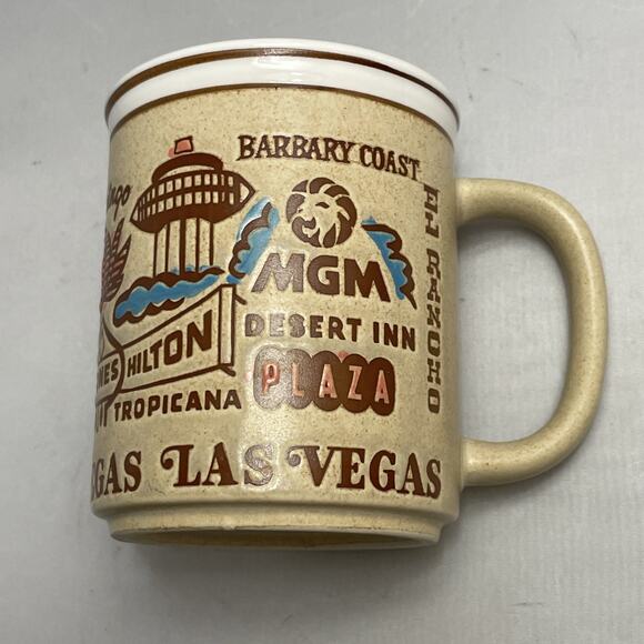 VIntage Las Vegas Casinos‎ Coffee Mug Souvenir Sands Stardust Tropicana Dunes - Picture 1 of 7